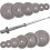 (7ft) GYM MASTER Standard Bar and Cast Iron Weight Plates Set 1