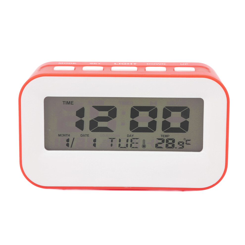 Lcd Kids Alarm Clock Backlight Musical Alarms Red