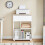 SoBuy Mobile File Cabinet Wheels White 11