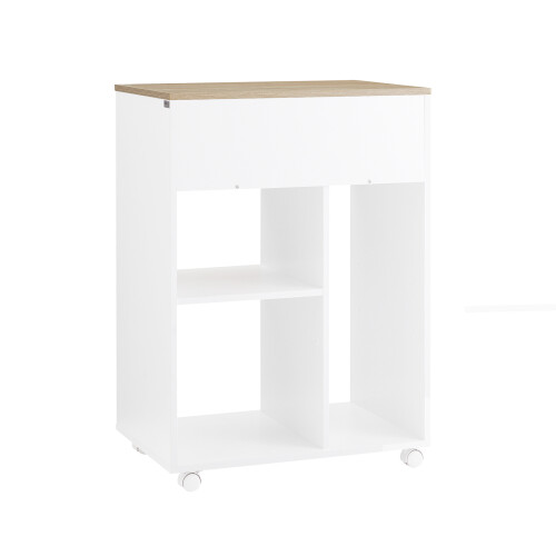 SoBuy Mobile File Cabinet Wheels White