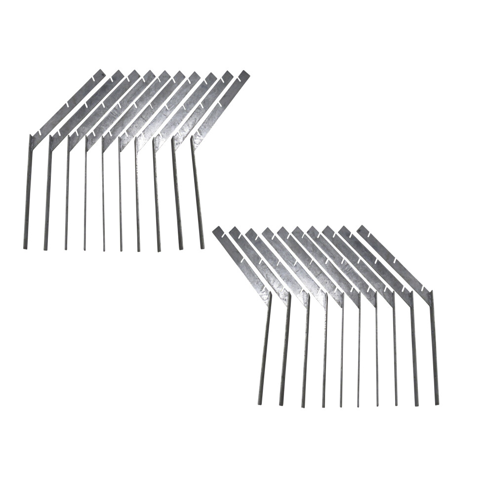 (Pack Of 20) Galvanised Razor Barbed Wire Brackets 600988563872