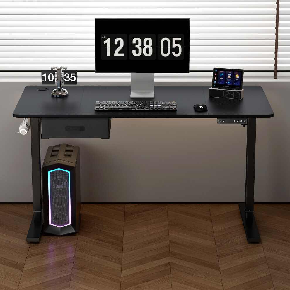 Mcc Black (, 160 X 70Cm) Easton Height Adjustable Electric Desk Usb Charger 70Cm
