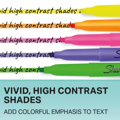 Sharpie Sharpie Pocket Highlighters Chisel Tip Assorted (Pk of 12) 1
