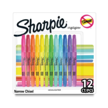 Sharpie Pocket Highlighters Chisel Tip Assorted (Pk of 12)