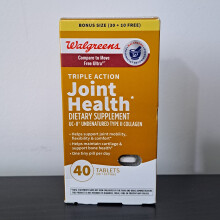 Walgreens Triple Action Joint Health Dietary Supplement, 40 Tablets