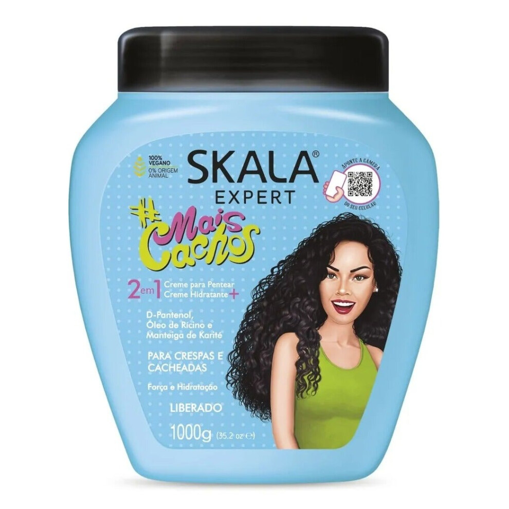Cream Skala Mais Cachos For Hair Hydrate Curls Eliminate Frizz, For Curly Hair 2 In 1 Conditioning - 100G