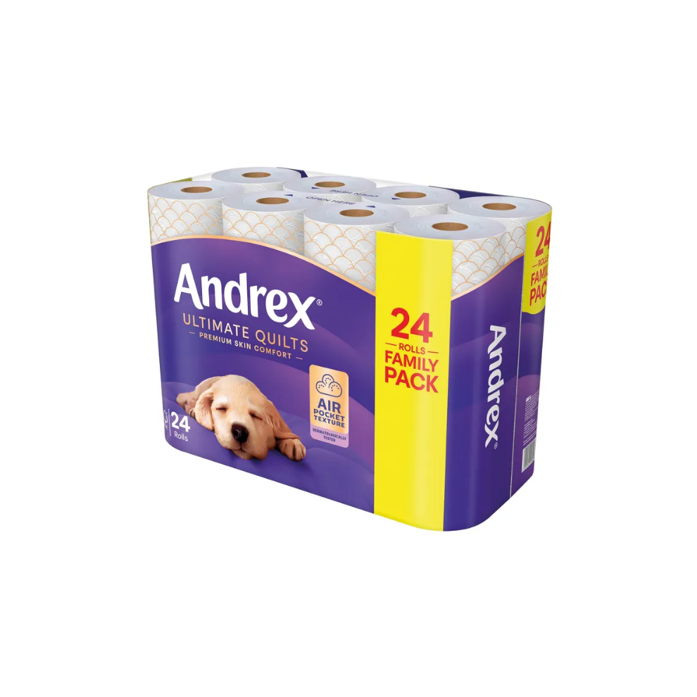 Andrex Ultimate Quilts Toilet Roll 3-Ply 115 Sheets (Pk Of 24)