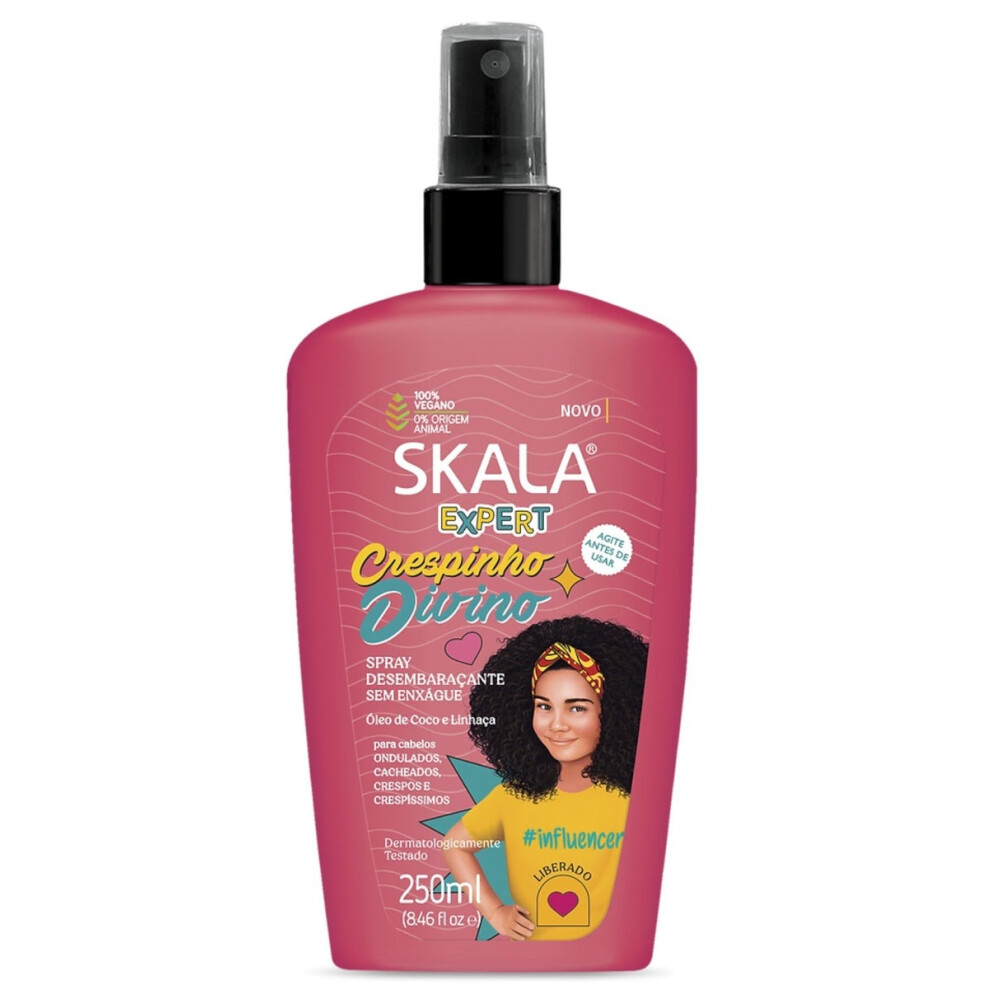 SKALA Detangling Spray with Coconut Oil and Flaxseed for Wavy and Curly Hair - 250ml