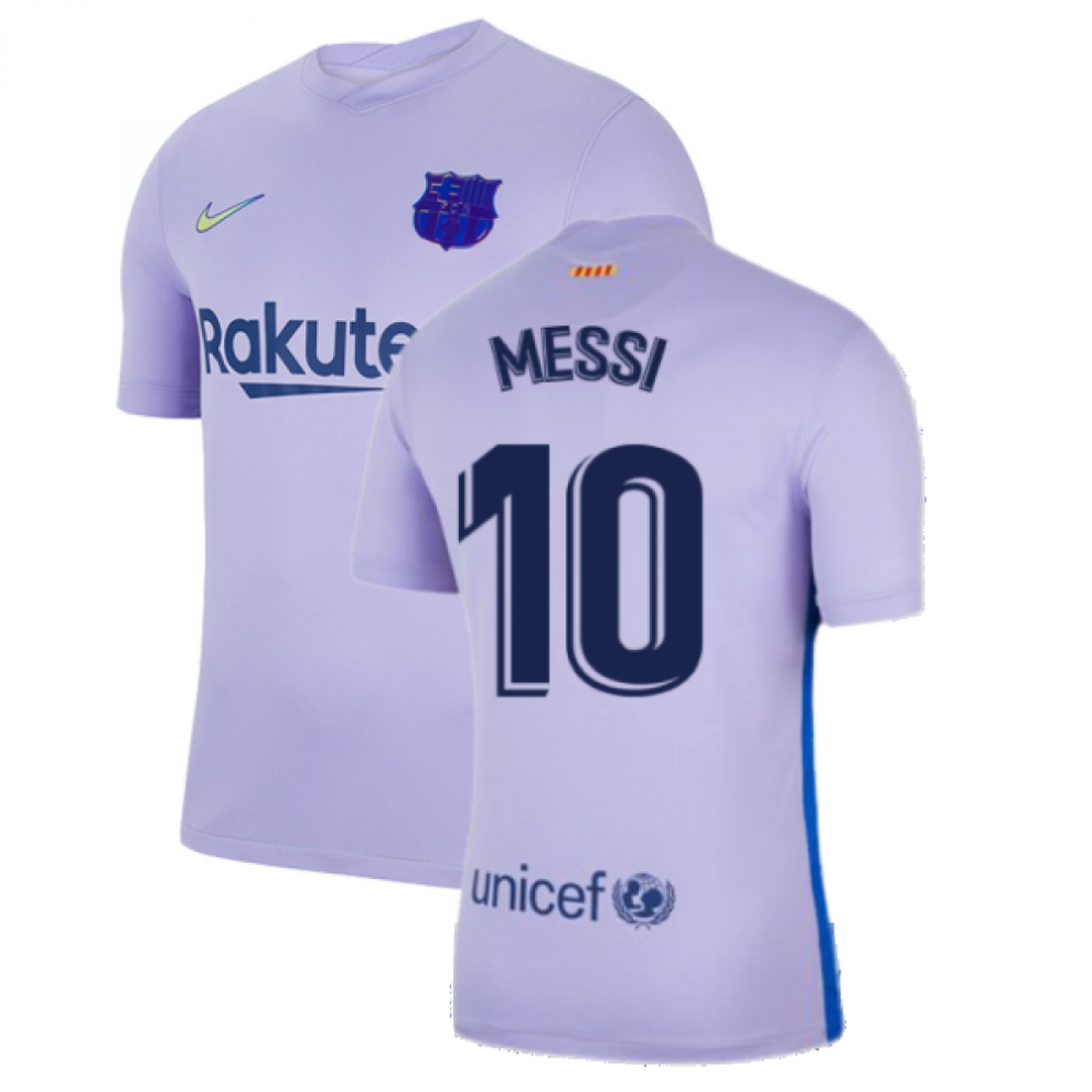 Nike (Sb) 2021-2022 Barcelona Away Shirt (Kids) (Messi 10)