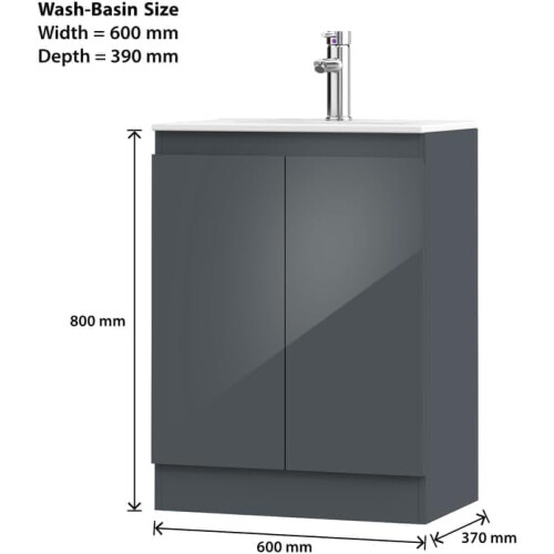 BELOFAY Floor Standing Vanity Unit With Basin 2