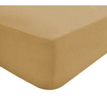 (Single) Polycotton 30cm Deep Fitted Bedsheet - Ochre
