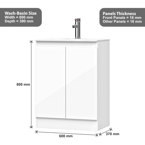 BELOFAY Floor Standing Vanity Unit With Basin 2