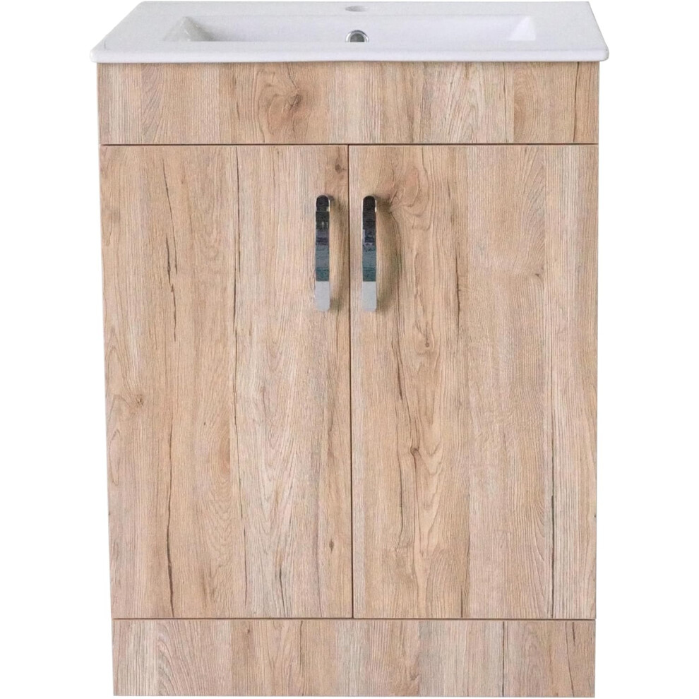 (New York, Terracotta) BELOFAY 600mm Bathroom Vanity Unit With Basin-image-OPC-PJ8GH7T-NEW