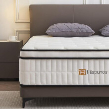 Hiepunos 3FT Single Mattress, 10.2 INCH Single Memory Foam Mattress, 9-Zone Pocket Sprung Medium Firm, Comfortable Sleep