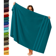 Extra Large Super Jumbo Bath Sheet 100x200cm Egyptian Cotton Soft XXL Bath Sheet (Blue Lagoon)