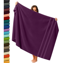 Extra Large Super Jumbo Bath Sheet 100x200cm Egyptian Cotton Soft XXL Bath Sheet (Plum)