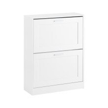 SoBuy Skoskåp med 2 fack, 60x80x25 cm, Vit