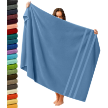 Extra Large Super Jumbo Bath Sheet 100x200cm Egyptian Cotton Soft XXL Bath Sheet (Sky Blue)