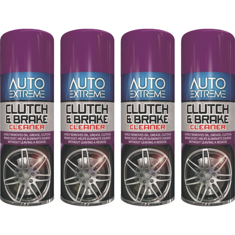 4 X 400Ml Clutch And Break Dust Cleaner Spray Oil & Grease Removes 5061097233721