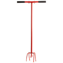 Hardys Garden Cultivator - 32" Long Handle, Steel Alloy, 6 Flanged Tines, Ergonomic Grips - AFRA-HG-HOM-0261