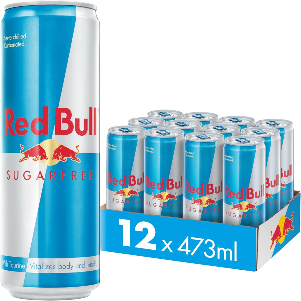 Kidzbuzz Red Bull Energy Drink Sugar Free 473Ml (Pack Of 12)
