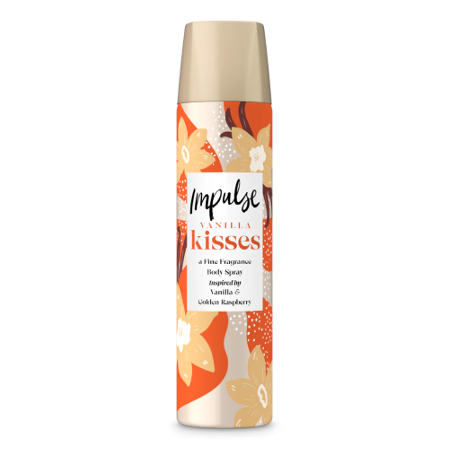 6 x 75ml Impulse  VANILLA KISSES Body Deodorant Spray 2