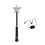 33cm Battery Operated Light up Black Remote Control Magic Wand with Connector 9