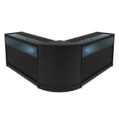 Iris LED Verkaufstheken-Set CM60 + B1200 (2 Stück) – Schwarz
