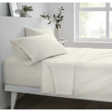(King ) Polycotton Bed Linen Fitted Fitted sheet - Ivory