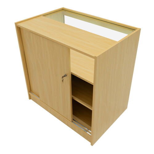 Comptoir de Ventes Verouillables en MDF Érable à LED Ensemble Iris B900 CM60 2