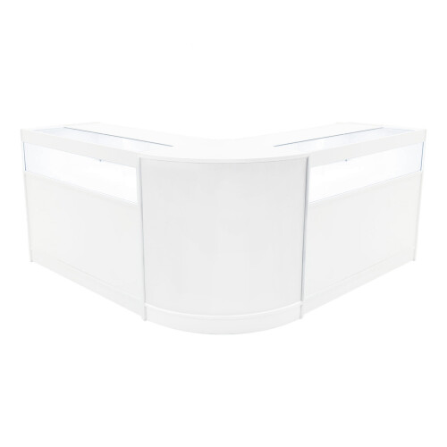 Comptoir de Ventes Verouillables en MDF Blanc à LED Ensemble Iris B1200 CM60