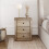 Vida Designs Panama 3-Drawer Bedside Cabinet - Solid Pine, Oak Finish (Code 333327) 2