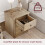 Vida Designs Panama 3-Drawer Bedside Cabinet - Solid Pine, Oak Finish (Code 333327) 4