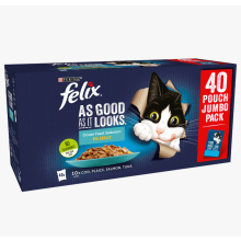 FELIX As Good As it Looks Ocean Feasts Wet Cat Food 40x85g