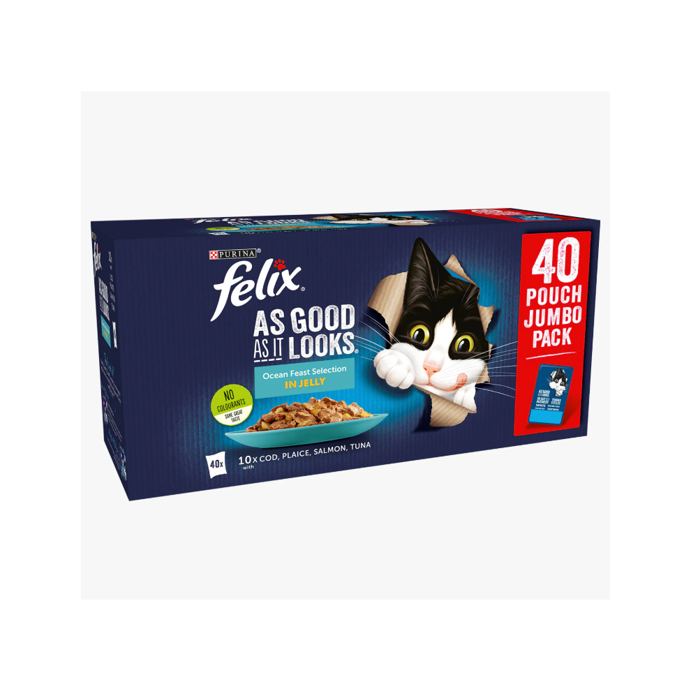 Felix As Good As It Looks Ocean Feasts Wet Cat Food 40X85g