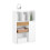 SoBuy Βιβλιοθήκη STR11-WN Λευκό-Φυσικό 72x30x110 εκ. με Συρτάρια 15