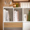 SoBuy Βιβλιοθήκη STR11-WN Λευκό-Φυσικό 72x30x110 εκ. με Συρτάρια 10