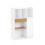 SoBuy Βιβλιοθήκη STR11-WN Λευκό-Φυσικό 72x30x110 εκ. με Συρτάρια 1