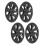 4PCS Wheel Hub Cap Rim Protector Whirlwind Design 4