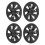 4PCS Wheel Hub Cap Rim Protector Whirlwind Design 7