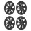 4PCS Wheel Hub Cap Rim Protector Whirlwind Design 3