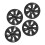 4PCS Wheel Hub Cap Rim Protector Whirlwind Design 10