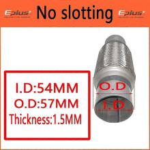 EPLUS Universal Car Exhaust Tube Telescopic Flexible Connection Braid Bellows Stainless Steel Muffler