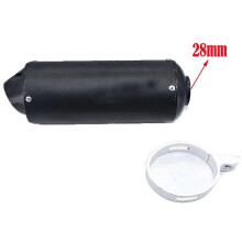 Embout de silencieux d'échappement 38 mm 28 mm pour moto, 125, 150, 160 cm³, Dirt Pit Bike, ATV, noir