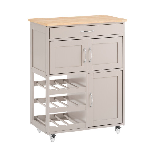 SoBuy Kitchen Storage Trolley with Wood Worktop