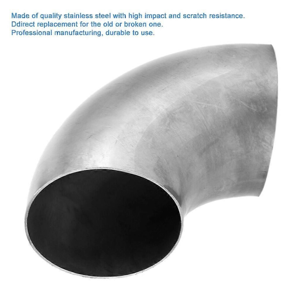 Coude D'Échappement 90 Degrés En Acier Inoxydable 304 - Courbure Serrée Rayon 1.5D (63 Mm)