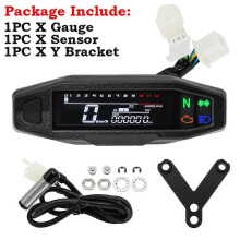 Neu Universal Moto RPM Tachometer Tachometer Geschwindigkeit Anzeige Tacho Meter Digital Kilometerzähler
