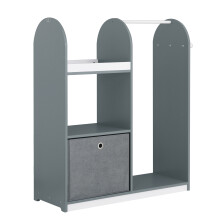 SoBuy Kindergarderobe KMB40-HG grau mit Stauraum