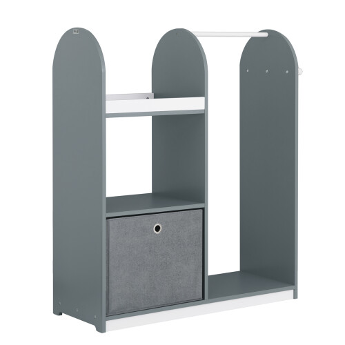 SoBuy Armadio Bambini 3 Scomparti Grigio 97x35x108