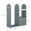 SoBuy Armadio Bambini 3 Scomparti Grigio 97x35x108 3